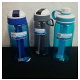 Three new cool gear freezer gel drink containers