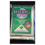 1990 baseball, two unopened packs of upper deck