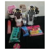 New makeup brush holders, hand cream, pedicure