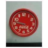 plastic Coca-Cola wall clock