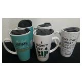 Five new 12 oz latte mugs