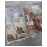 3 various sized transparent table cloths. See 3 various sized transparent table cloths. See