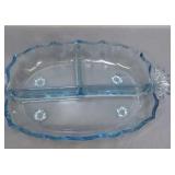 2x13x8 inch blue glass divider dish 2x13x8 inch blue glass divider dish