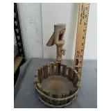 wood water well decorative piece wood water well decorative piece