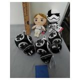 Group of new Star Wars plush toys with mini Star Group of new Star Wars plush toys with mini Star