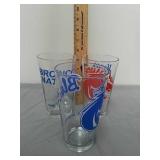 3 Boise State drinking glasses 3 Boise State drinking glasses