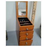 4 drawer jewelry box with some jewelry 4 drawer jewelry box with some jewelry