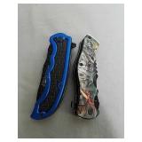 New dragon design pocket knife and blue and black New dragon design pocket knife and blue and black