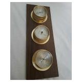 Triple gauge meter with thermometer barometer and Triple gauge meter with thermometer barometer and