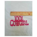 Metal 100% cowgirl emblem Metal 100% cowgirl emblem