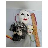 3 porcelain masks one has crack 3 porcelain masks one has crack