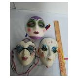 3 porcelain Masks 3 porcelain Masks