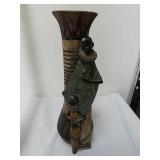 Resin African design vase 12 in tall Resin African design vase 12 in tall