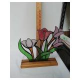 Stained glass tulip mantel decor Stained glass tulip mantel decor
