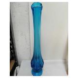 Fenton Blue Glass 16 in tall vase Fenton Blue Glass 16 in tall vase
