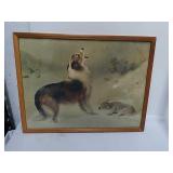 Framed Lassie artwork 13 x 16.5 Framed Lassie artwork 13 x 16.5