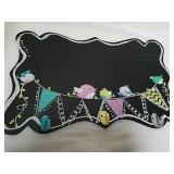 Chalkboard with three wall hooks 18 x 11 Chalkboard with three wall hooks 18 x 11