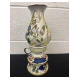 Vintage Handpainted Ceramic Lantern - Made in