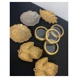 Hand decorated 22k gold USA weeping bright gold