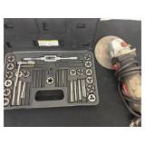 Tap and die set with grinder.