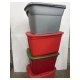 4 totes with lids