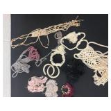 Group of yarn jewelry