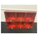 Red Wooden Mail Box 23.5x16x6