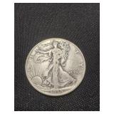 1938 silver liberty walking half dollar