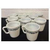 11 Pyrex coffee cups