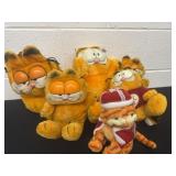 Group of Garfield plushies