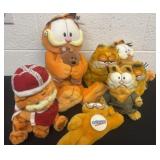 Group of Garfield plushies
