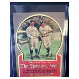 Babe Ruth Lou Gehrig Sporting News baseball card