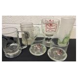 Budweiser glasses and duck glasses