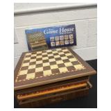 Wood game house with 10 games