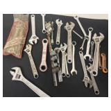 Group of wrenches and crescent wrenches