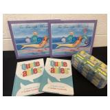 4 new kids books and 12 chalk boxes