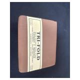 New tri fold wallet tan
