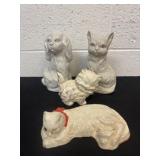 7ï¿½ dog and 7ï¿½ cat figure and 8ï¿½ cat and 4ï¿½ cat