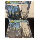 2 packages of gorilla grip gloves xl