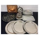 Serving trays, molds and Texas plate