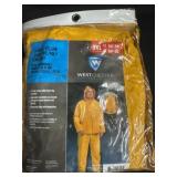 New 3pc yellow rain suit size 3xl