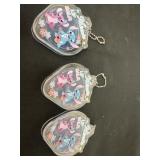 3 new stitch and angel key chain lip balms