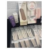 New razors, brush,  storage bag and serums