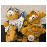 Group of Garfield plushies