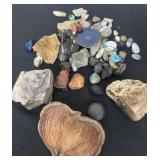 Group of gemstone and rocks