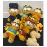 Group of Garfield plushies