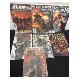 Gi Joe gears of war and Wolverine and snake eyes