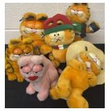 Group of Garfield plushies