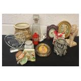 Group of home decor figurines, wax warmer