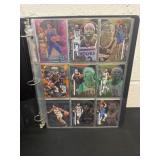Binder of basketball cards